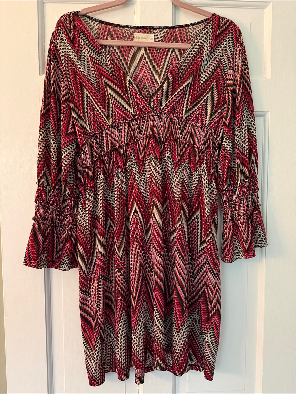 Urban Mangoz Women’s Zigzag Empire-Waist Dress